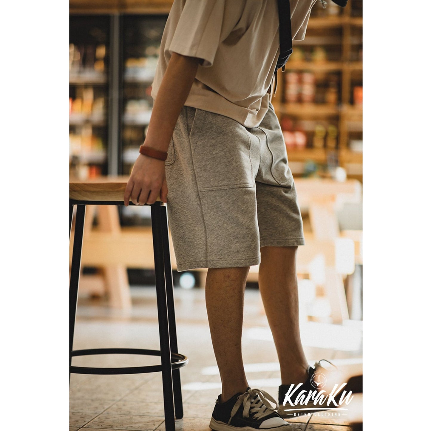 Heavyweight half length knit shorts
