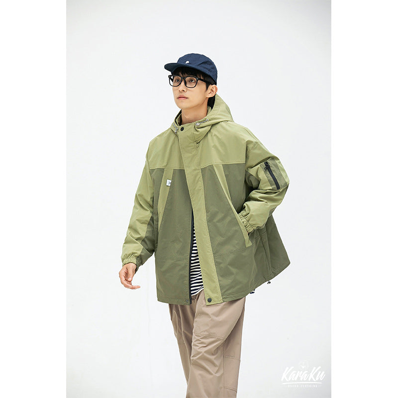 contrast collar mountain parka