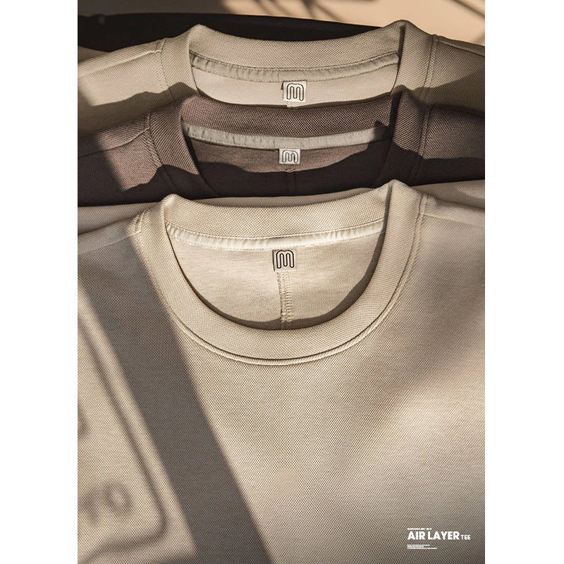 Air layer T-shirt half sleeve