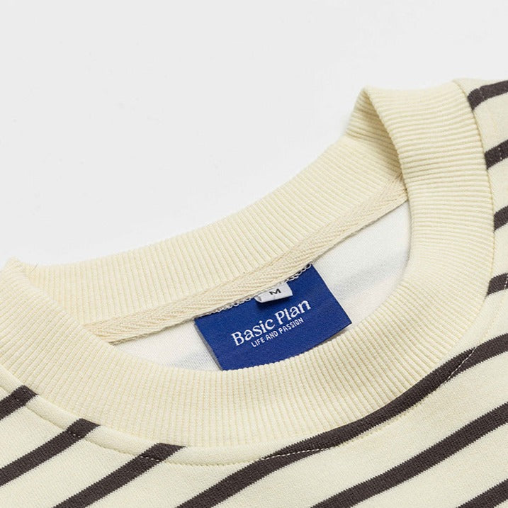 Single border cool neck sweat