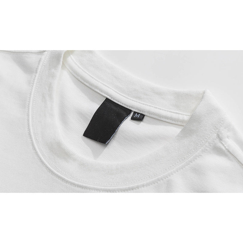 Pure cotton round neck alphabet casual short sleeve T-shirt