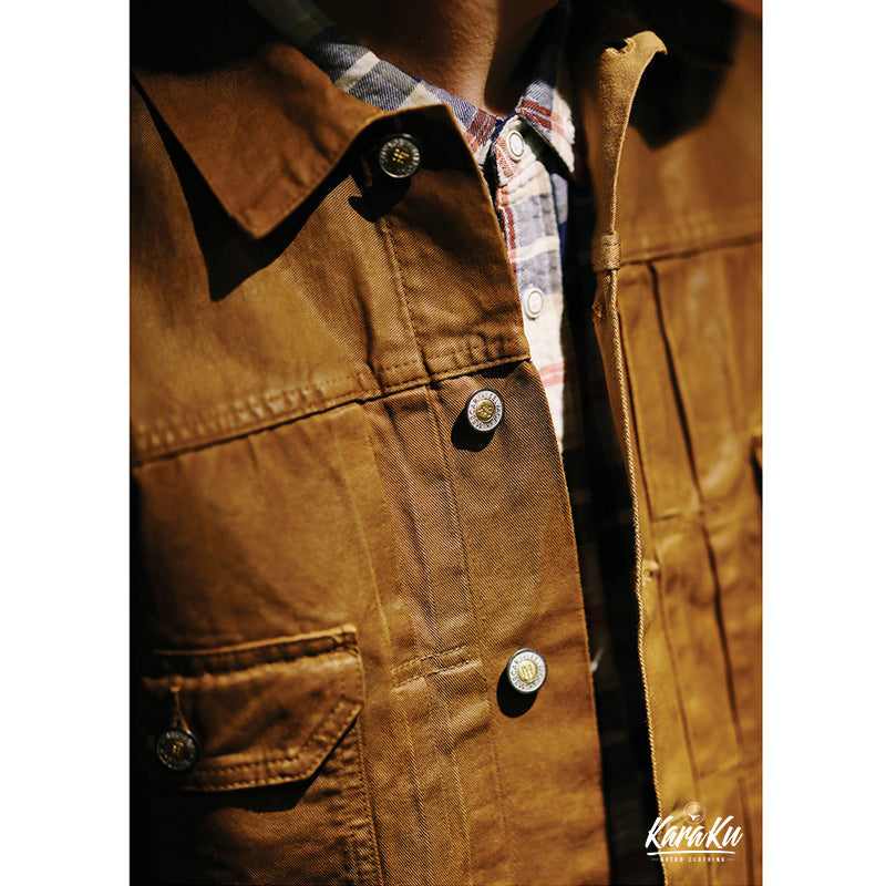 507 Reprint PU Coating Red Selvedge Denim Jacket