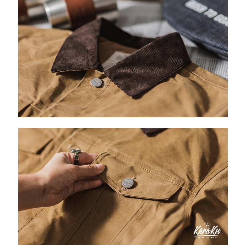 OUTDOOR waterproof waxed short jacket