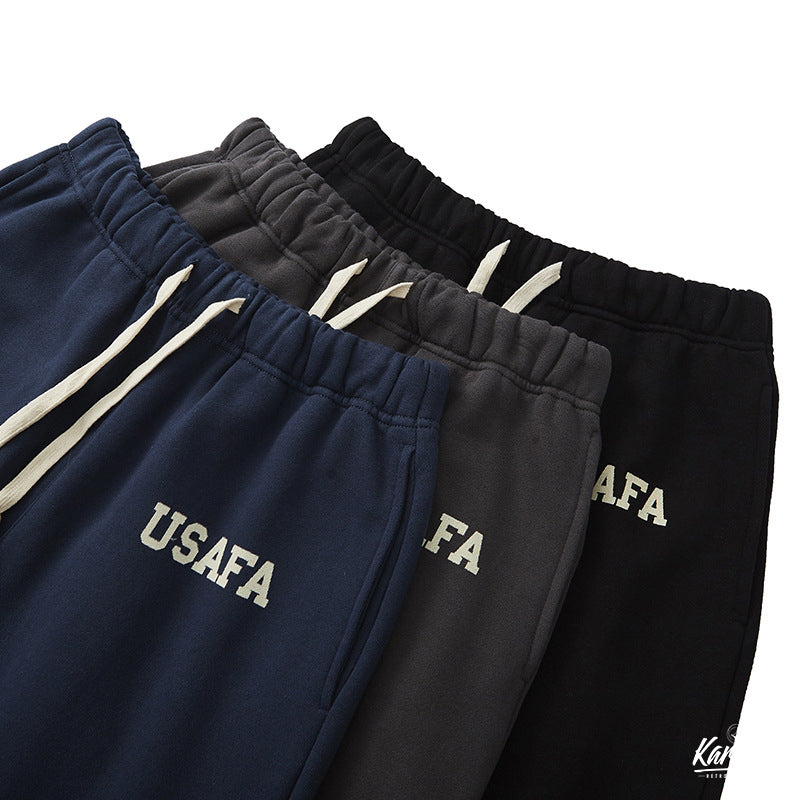 "USAFA" cotton sweat shorts