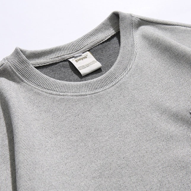 Crewneck sweatshirt with zip pocket