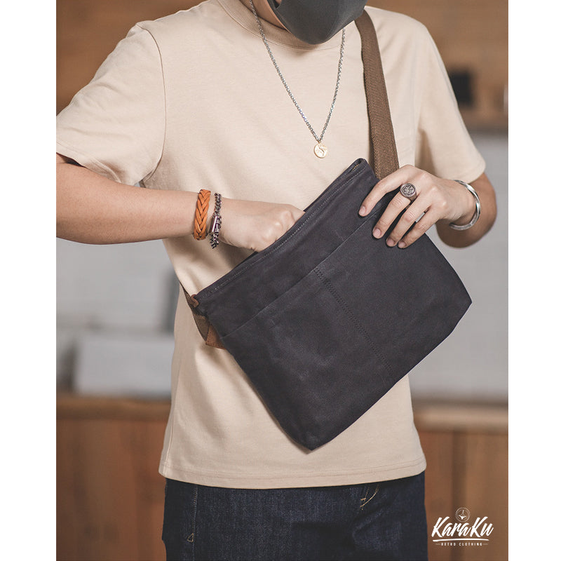WAXED CANVAS 撥水加工クロスボディバッグ