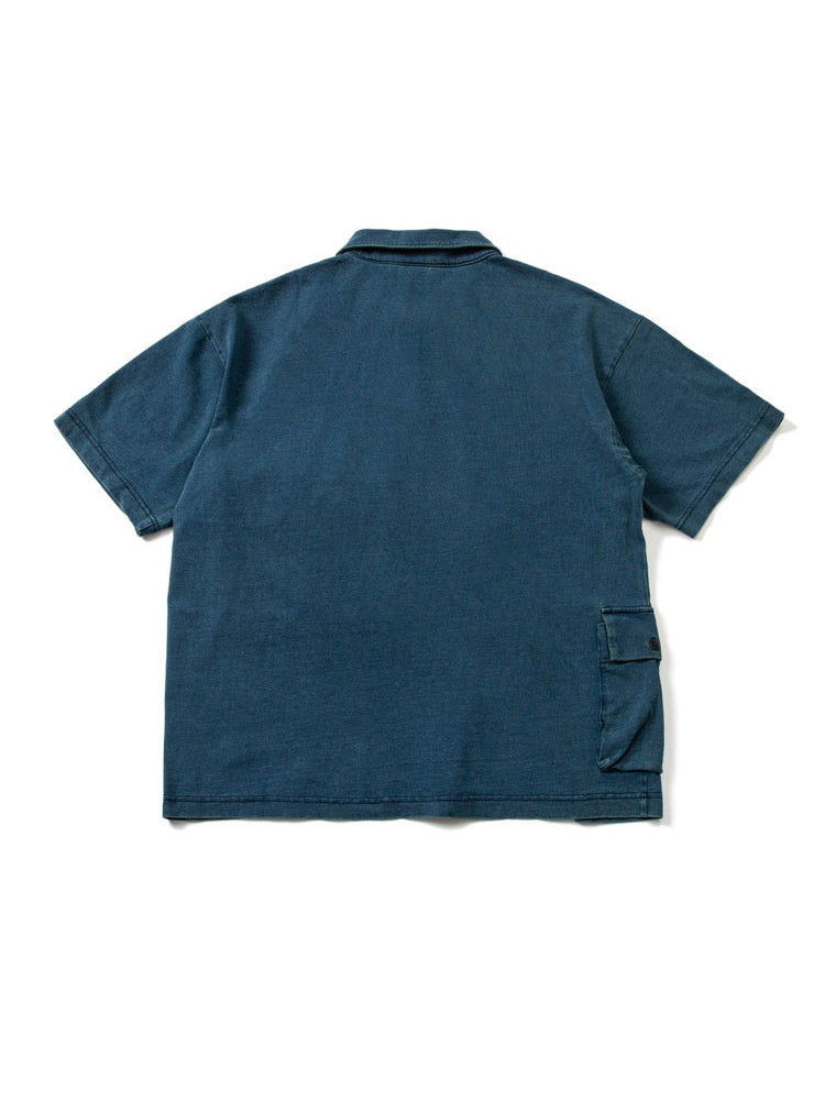 Cityboy Aizome Multi Pocket Drop Shoulder Polo Shirt