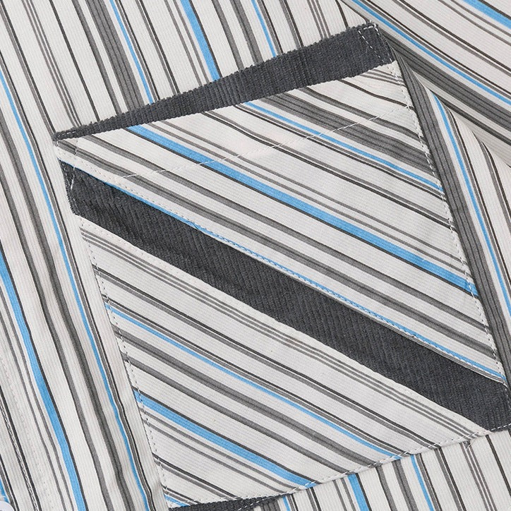 Color Scheme Pocket Colorful Striped Shirt