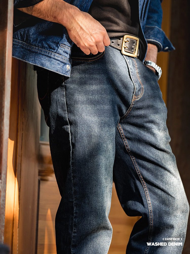 11.5oz red selvedge washed denim pants