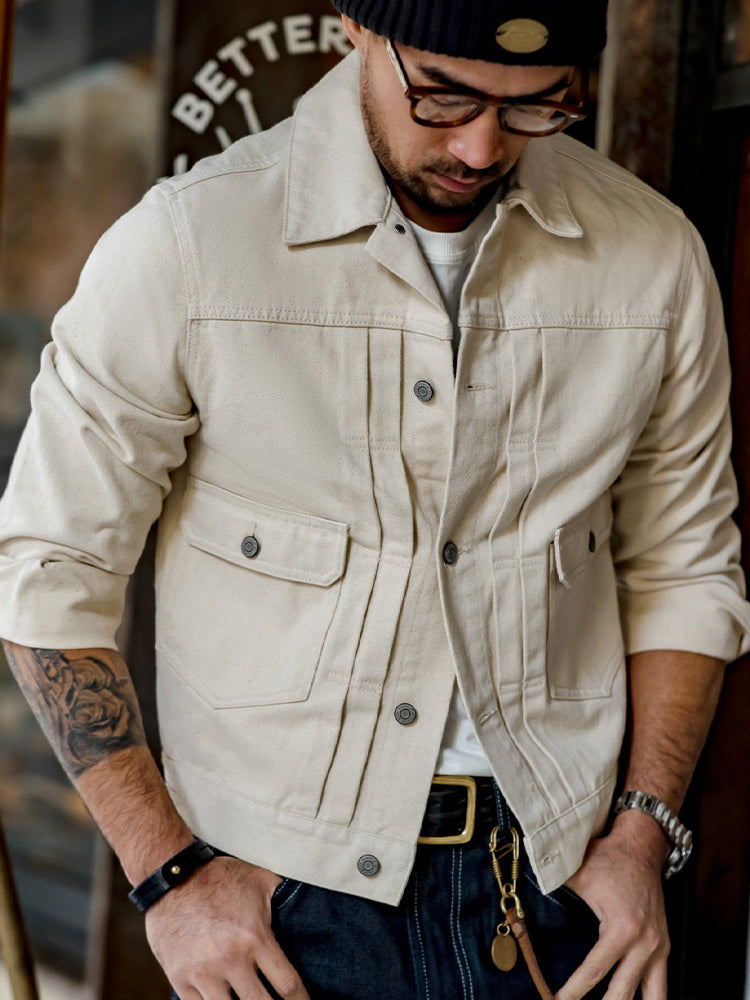 1953 type II white denim jacket