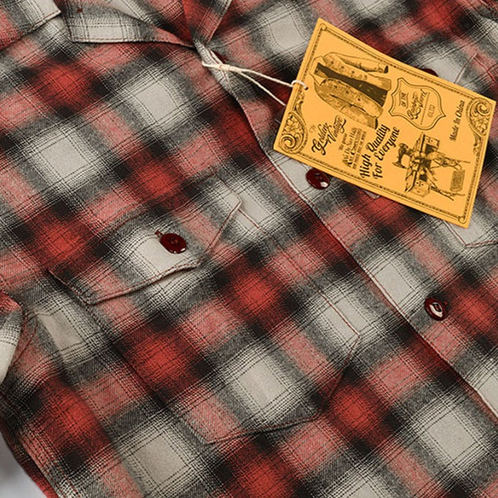 1960s~ Ombre Check Cuban Shirt