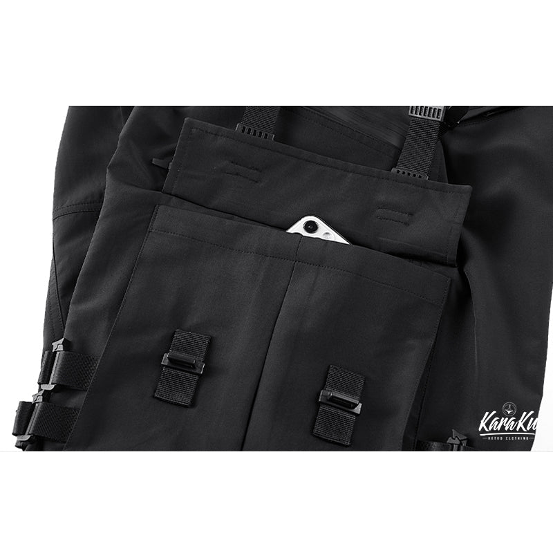 Detachable grosgrain tape parachute shorts