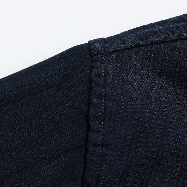 One pocket half zip long sleeve shirt