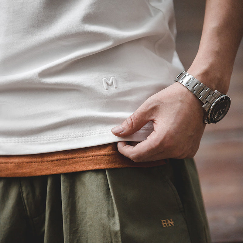Heavyweight 100% cotton plain T-shirt