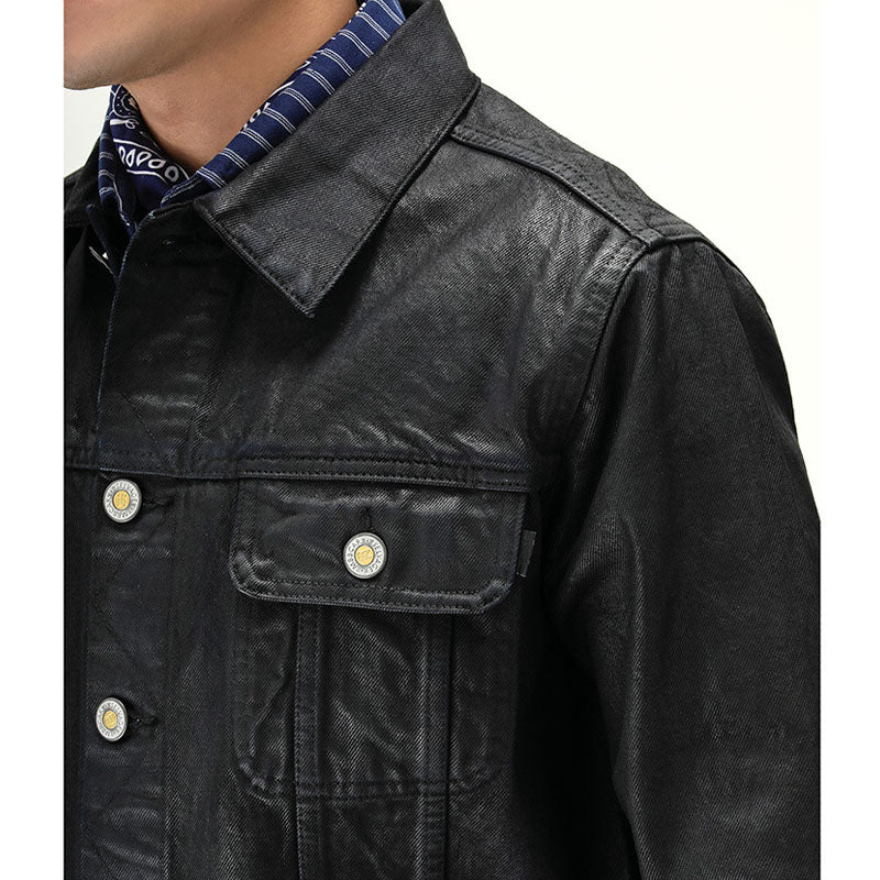 PU coated waterproof denim jacket