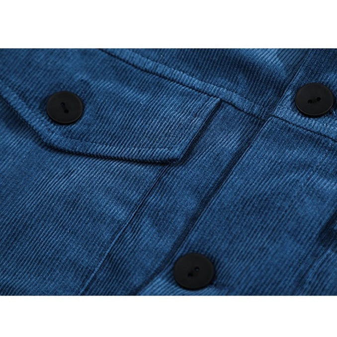 Corduroy jacket with multi-pockets All 3 colors