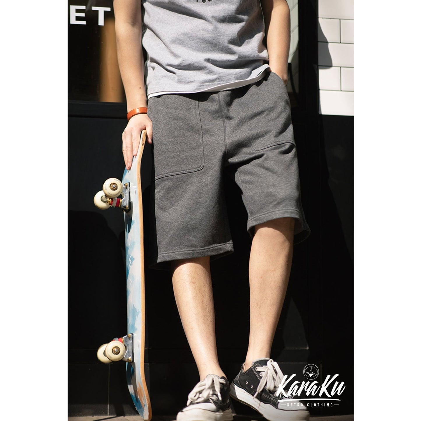 Heavyweight half length knit shorts