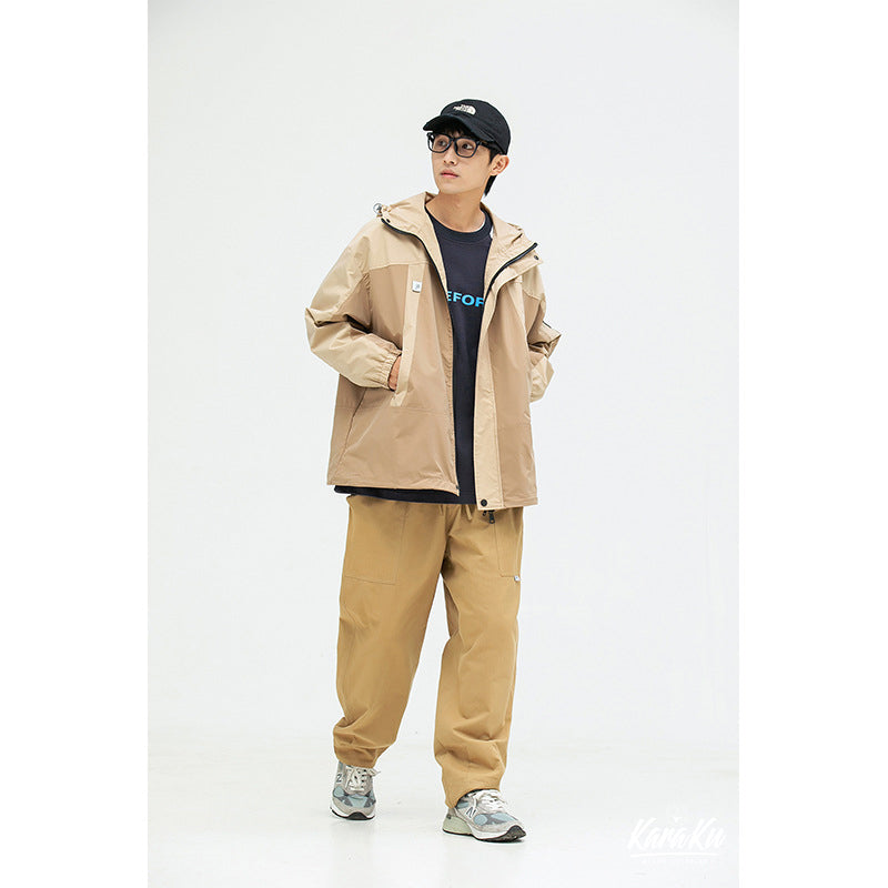 contrast collar mountain parka
