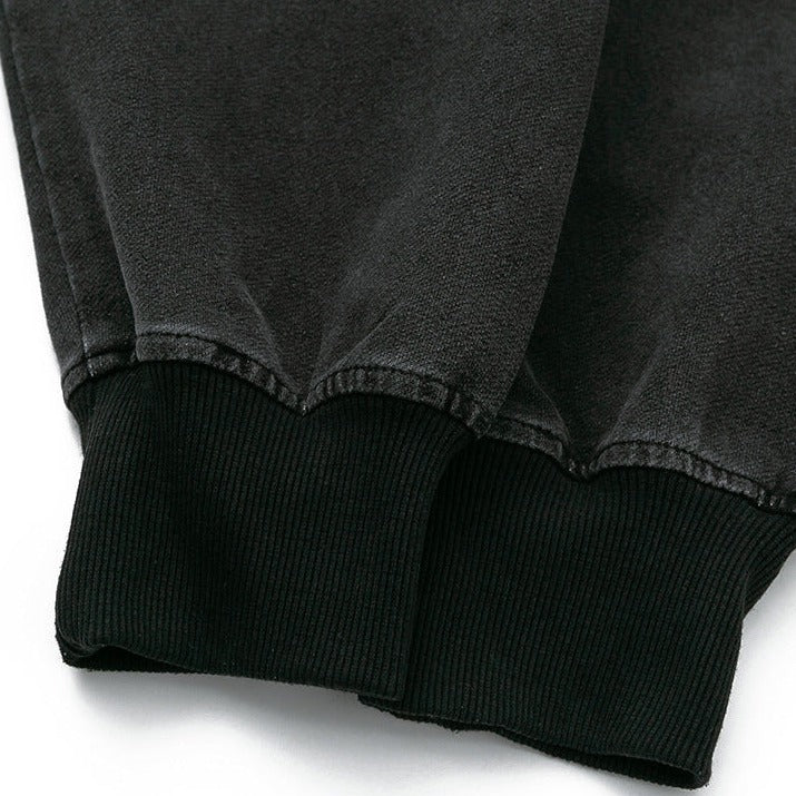 Washed denim sweatshirt with pocket