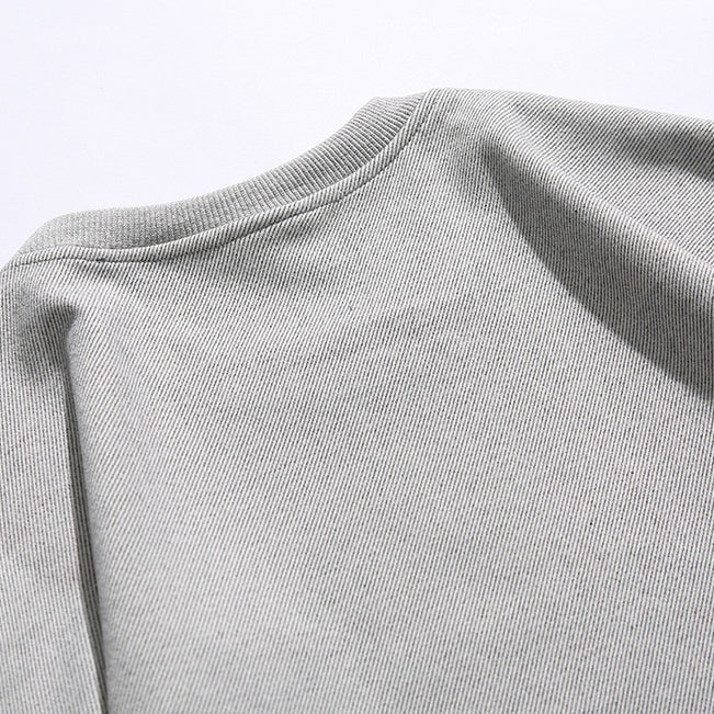 Crewneck sweatshirt with zip pocket