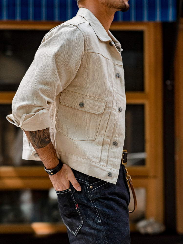 1953 type II white denim jacket