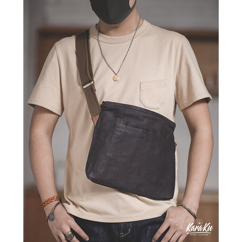 WAXED CANVAS 撥水加工クロスボディバッグ