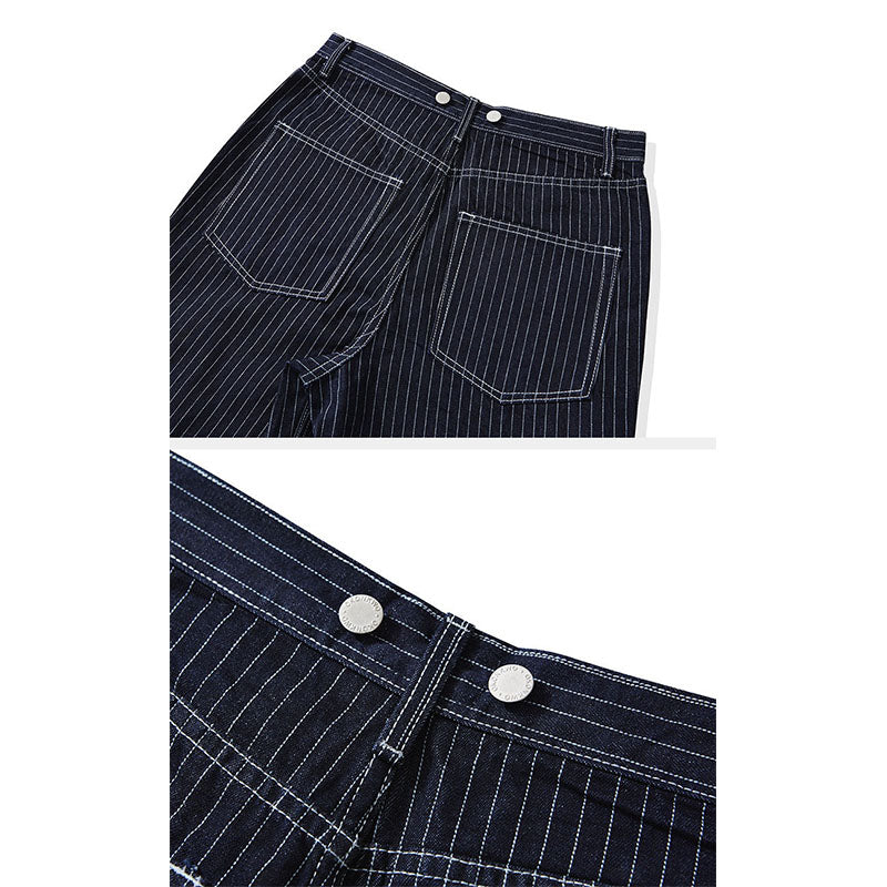 Two-way wide denim pants