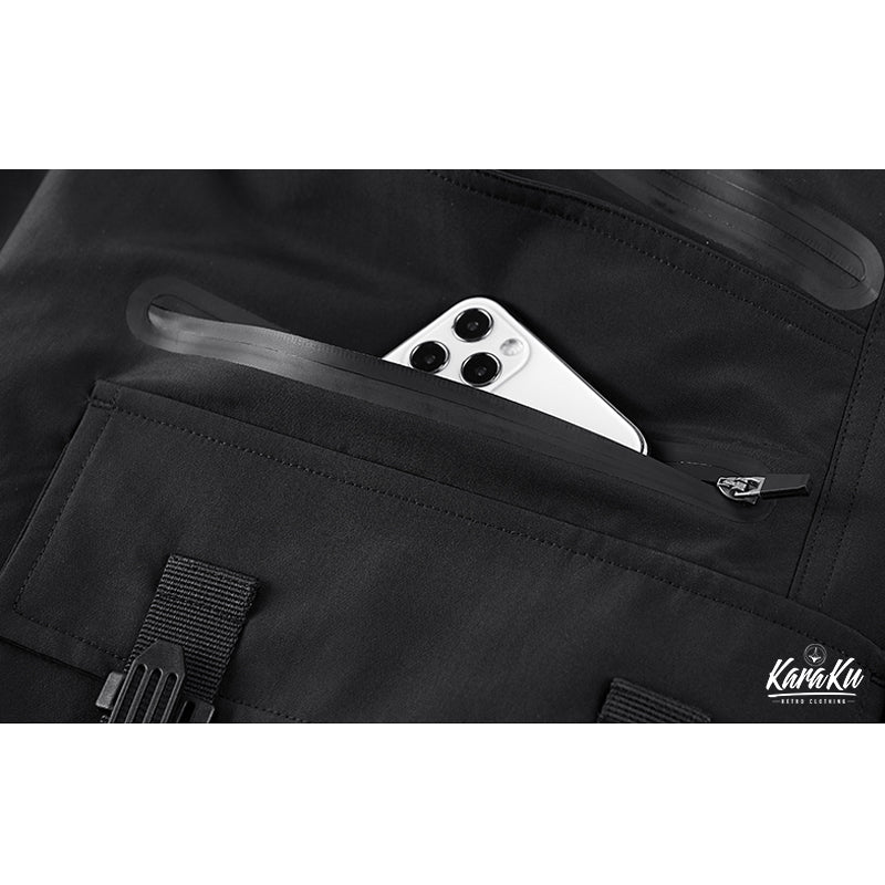 Detachable grosgrain tape parachute shorts