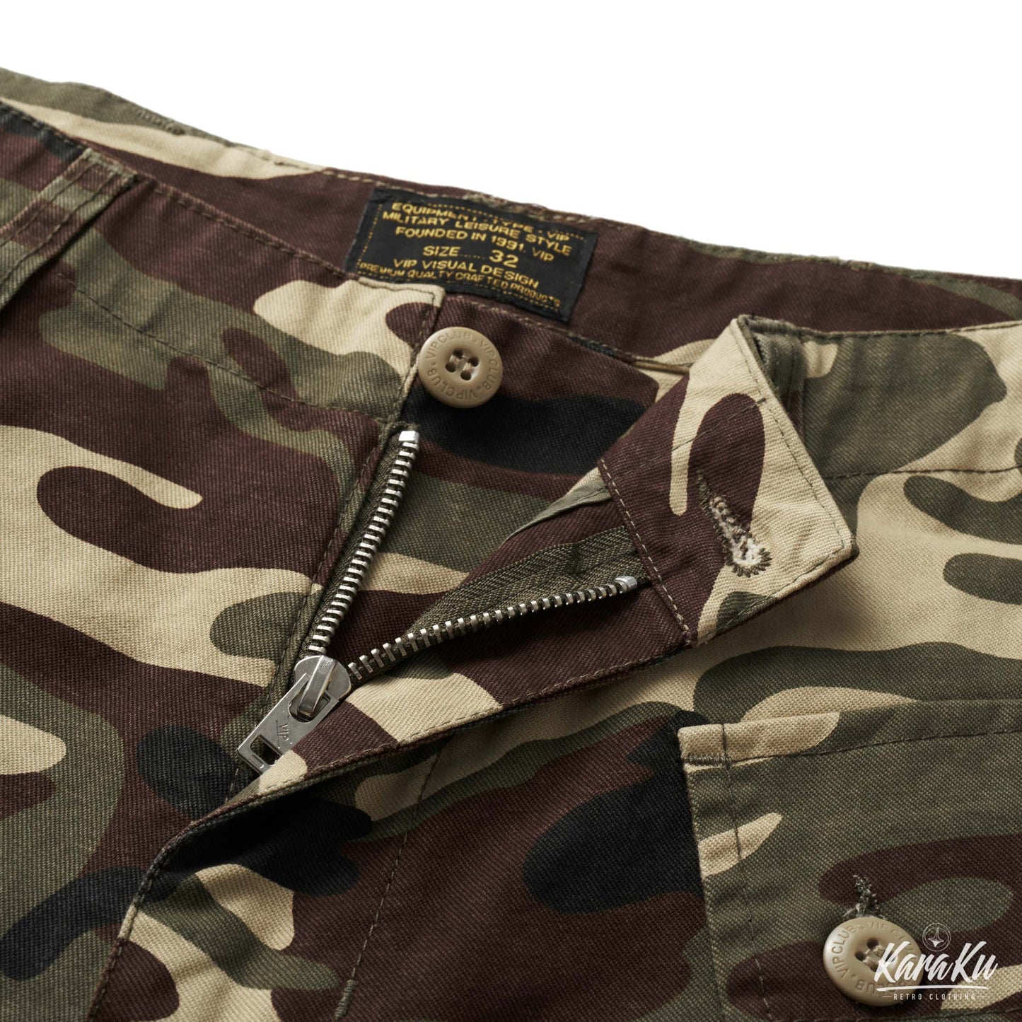 Paratrooper Camouflage Half Cargo Pants