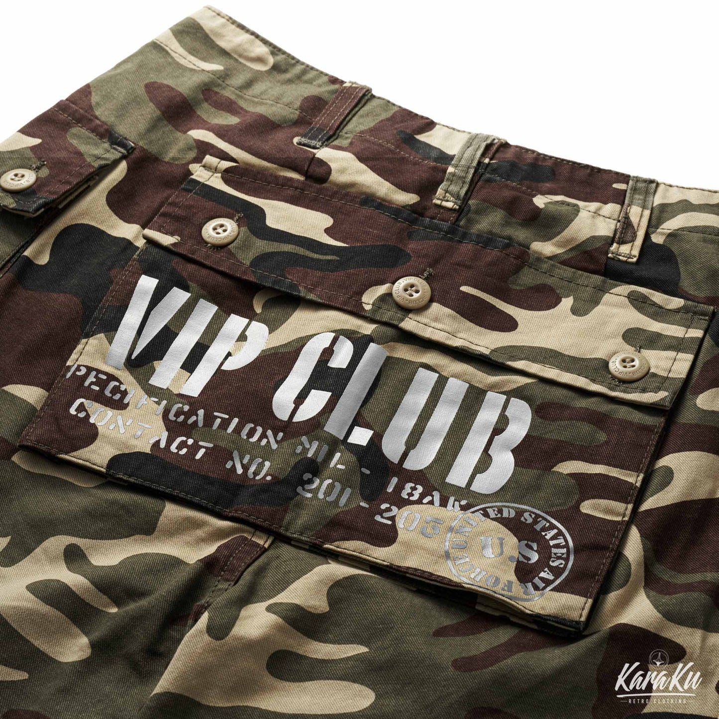 Paratrooper Camouflage Half Cargo Pants