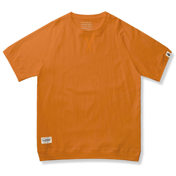 多色展開 ラグランスリーブ綿麻Tシャツ