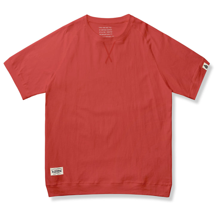 多色展開 ラグランスリーブ綿麻Tシャツ