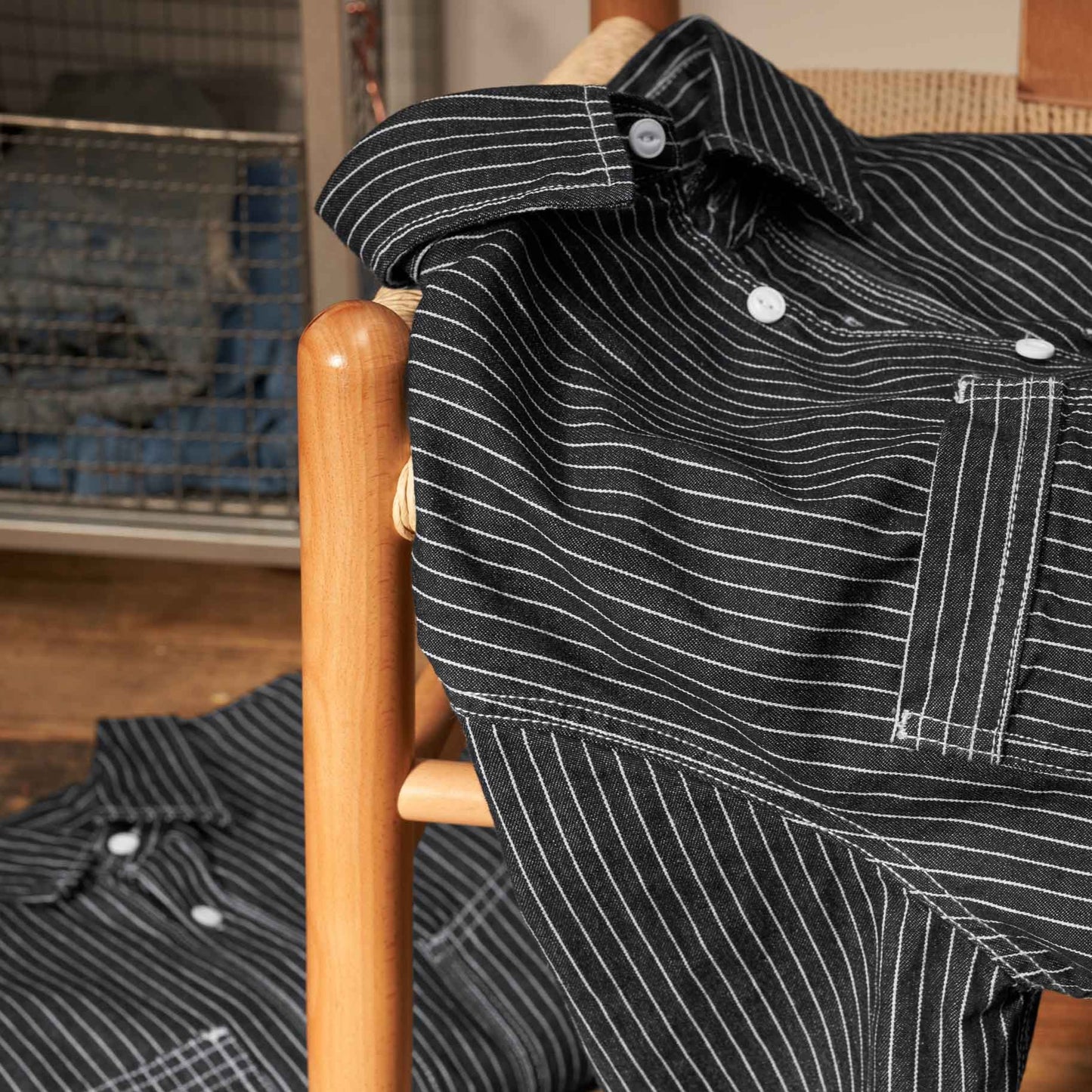 11.5oz striped western shirt