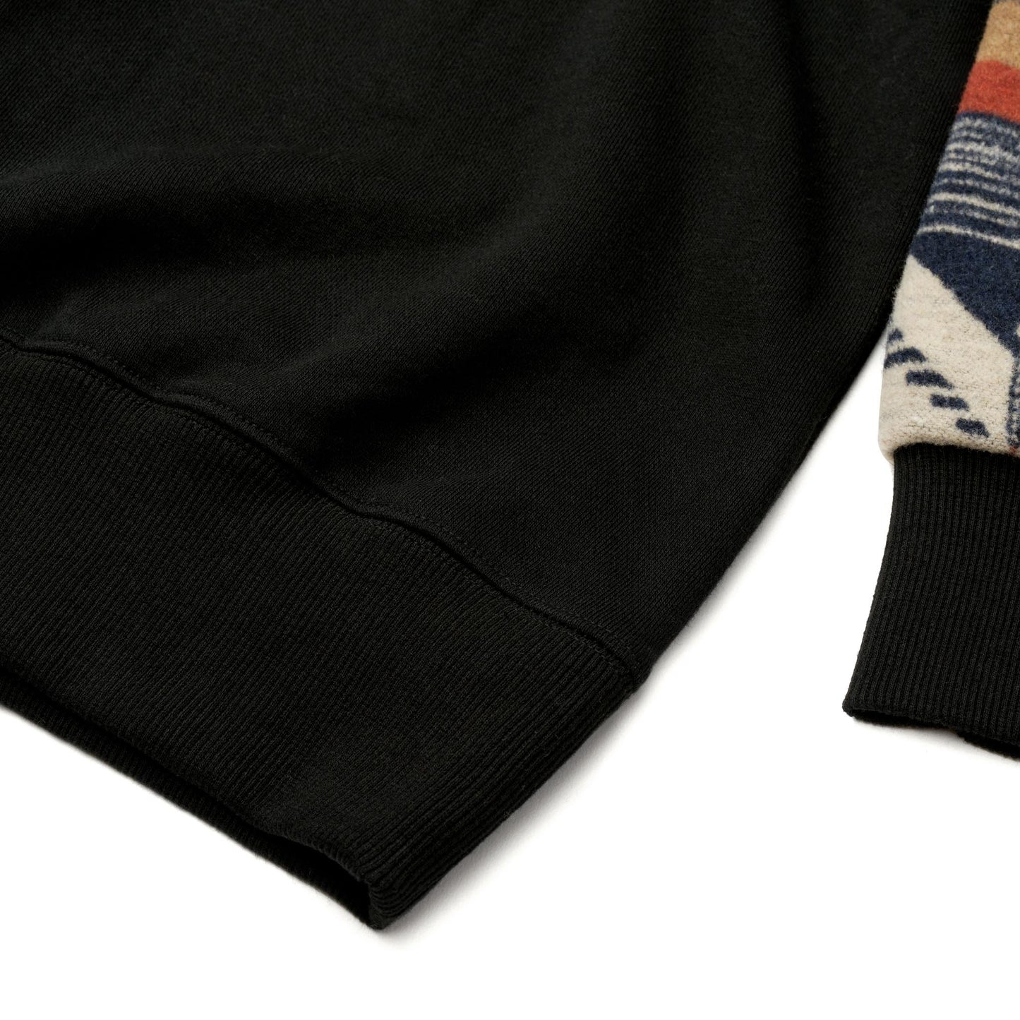 NAVAJO sleeve patchwork back pile sweat