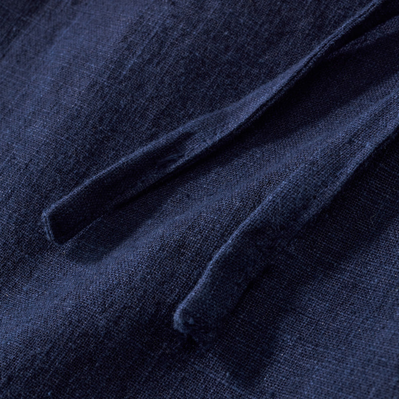 Indigo Aizome Cotton Linen Easy Pants