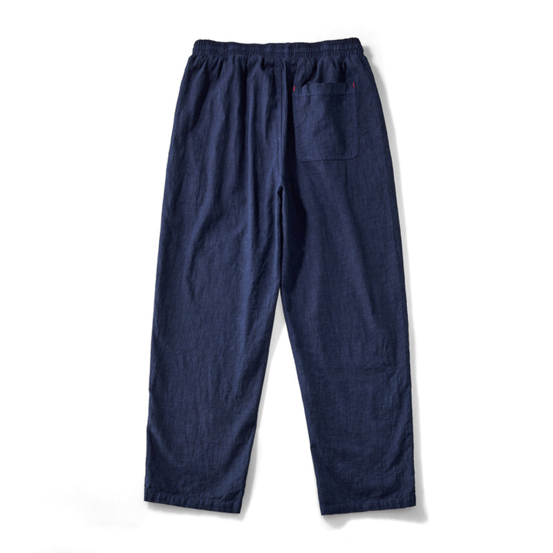 Indigo Aizome Cotton Linen Easy Pants