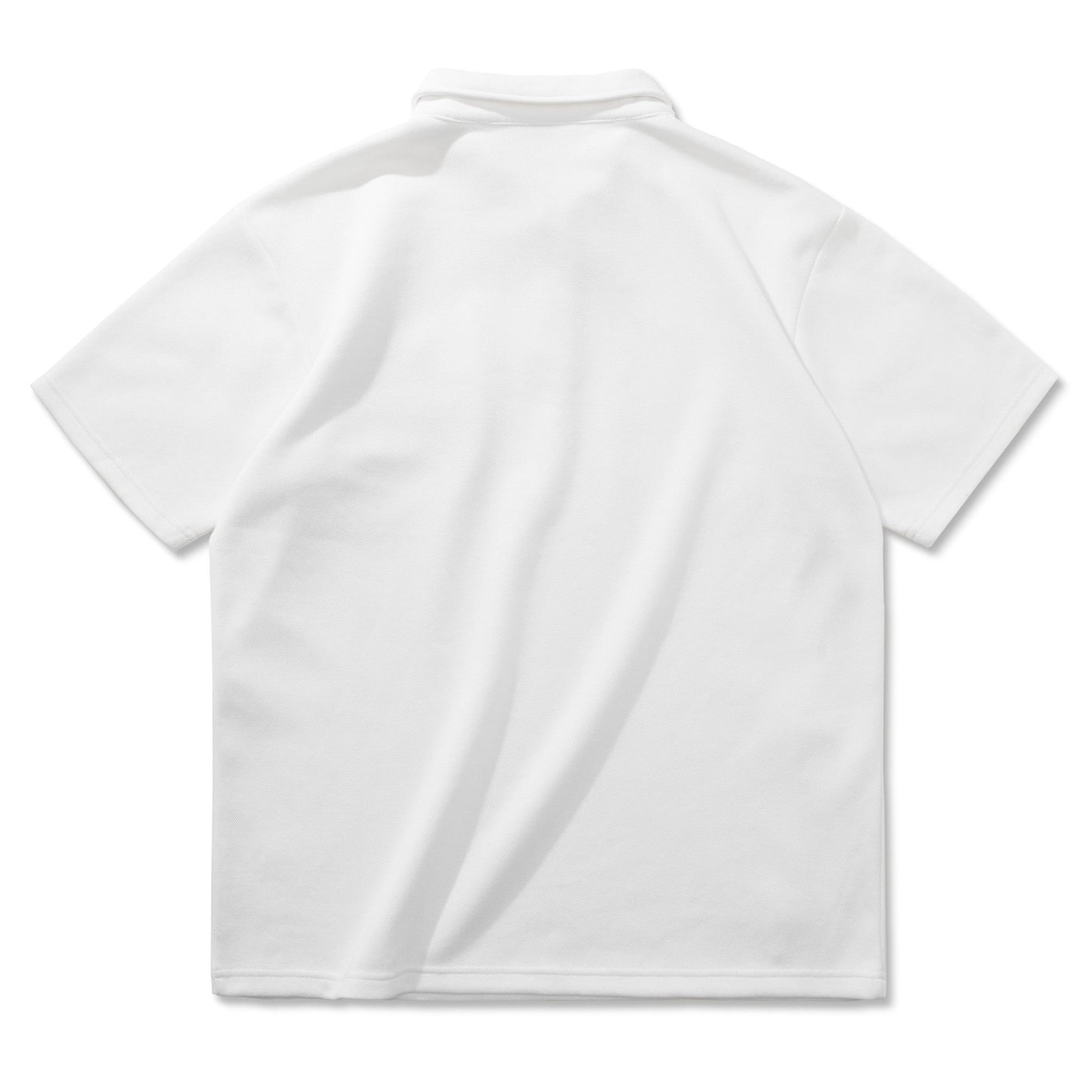 denim patch polo shirt