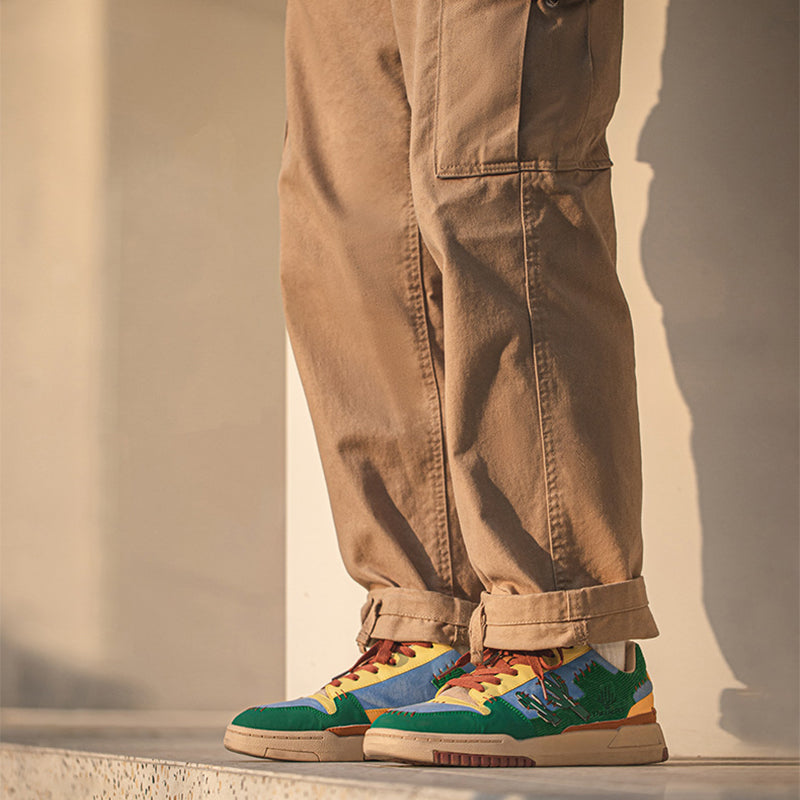 contrast sneakers