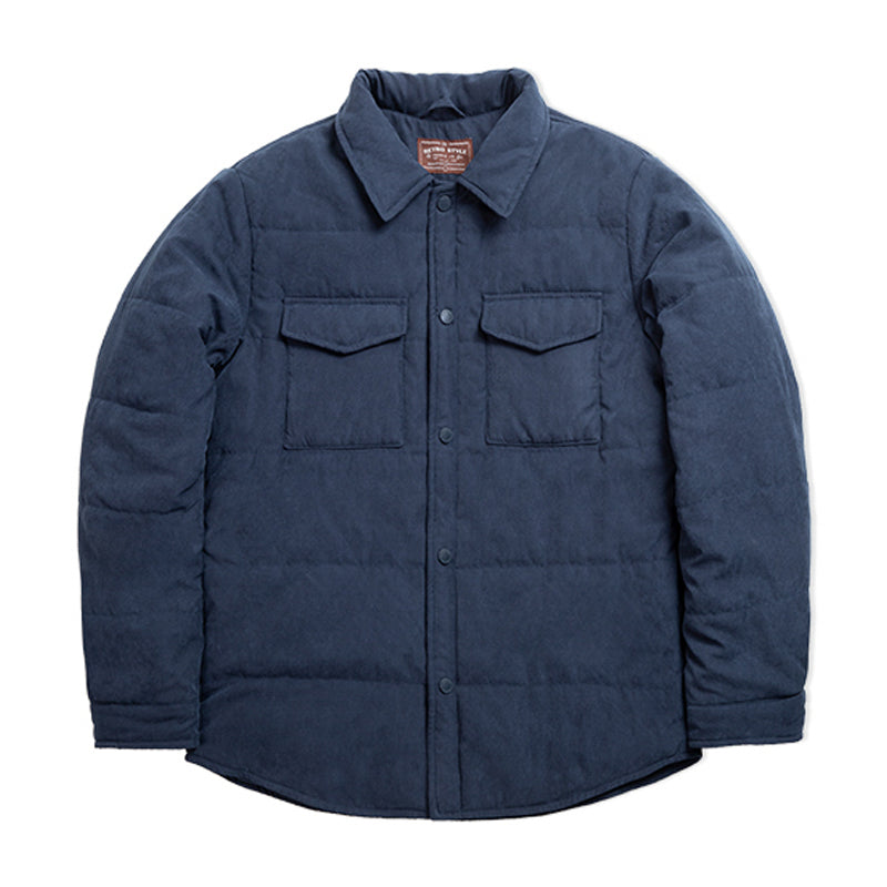 padded peach skin short coat