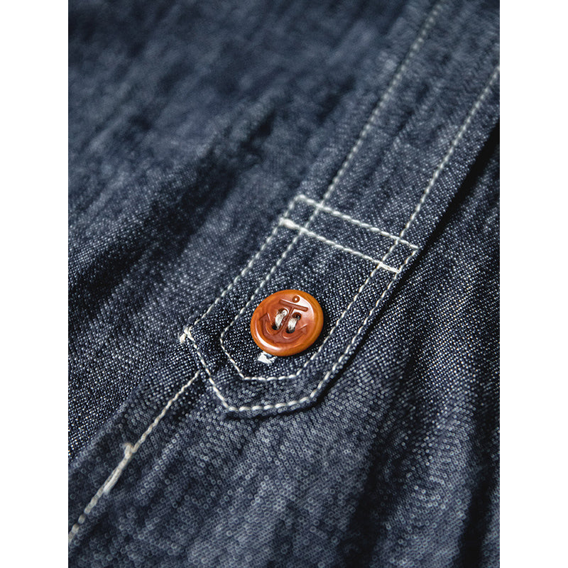 Very popular now! Navy CPO denim shirt