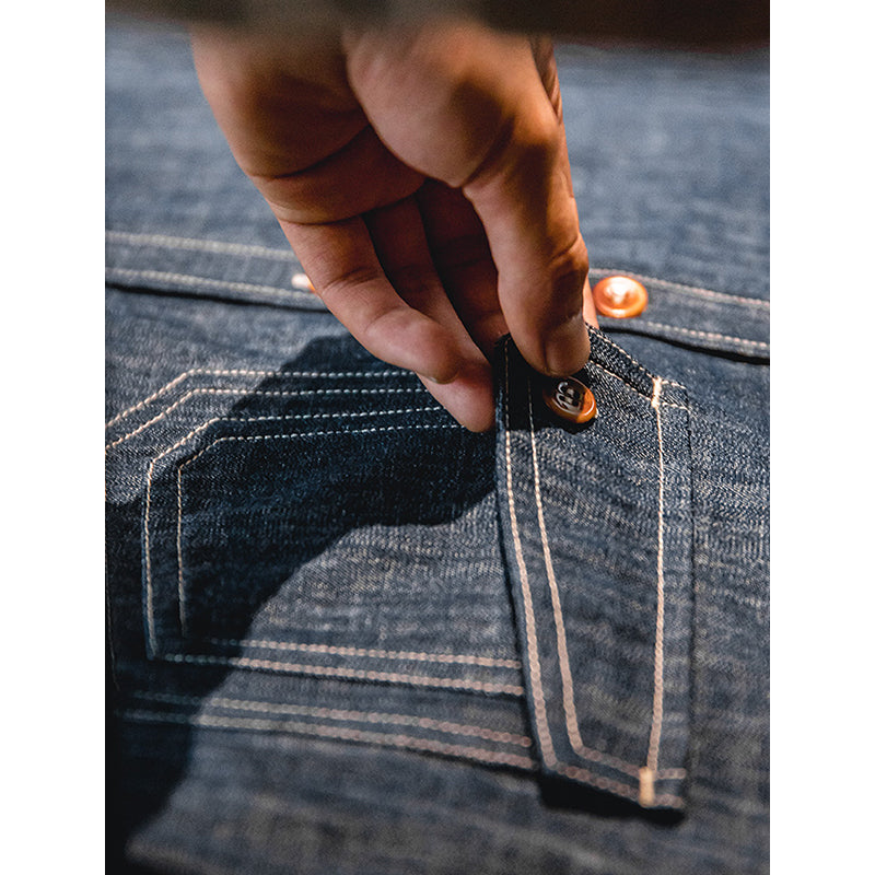 Very popular now! Navy CPO denim shirt