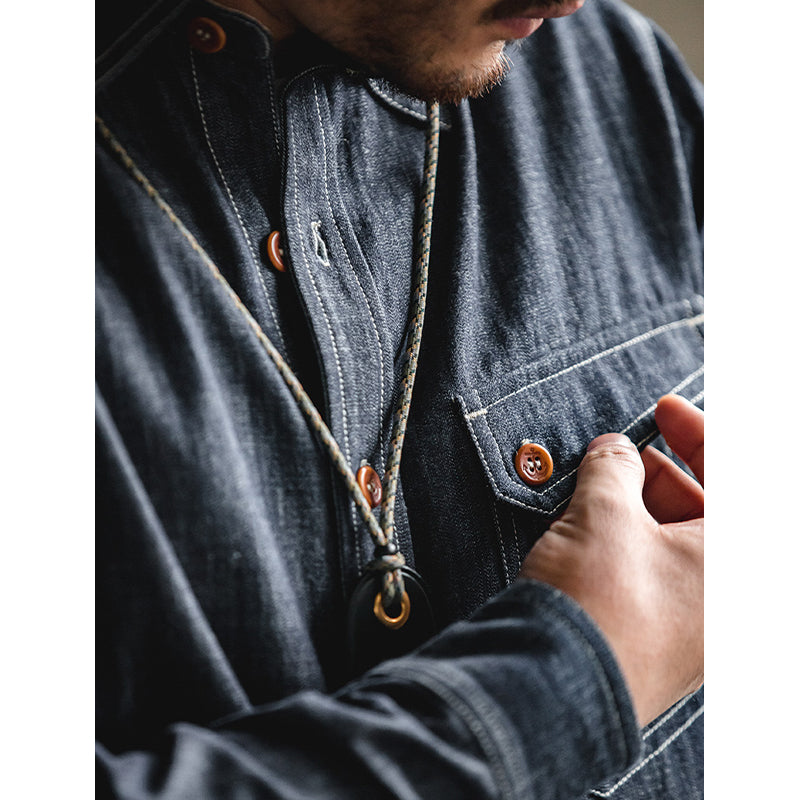 Very popular now! Navy CPO denim shirt
