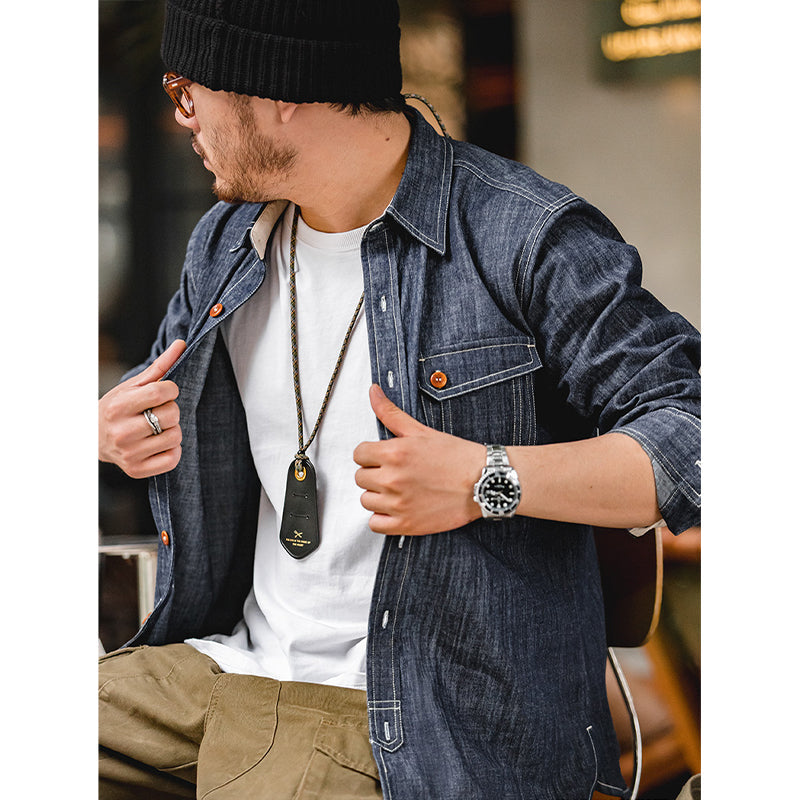 Very popular now! Navy CPO denim shirt