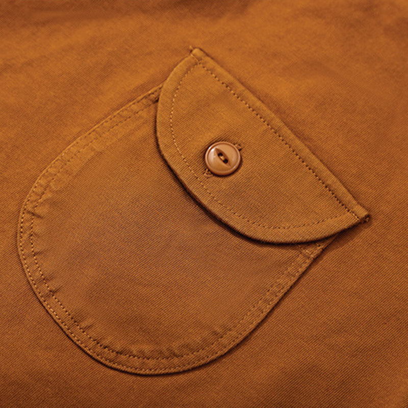 One point heavyweight plain short-sleeved T-shirt