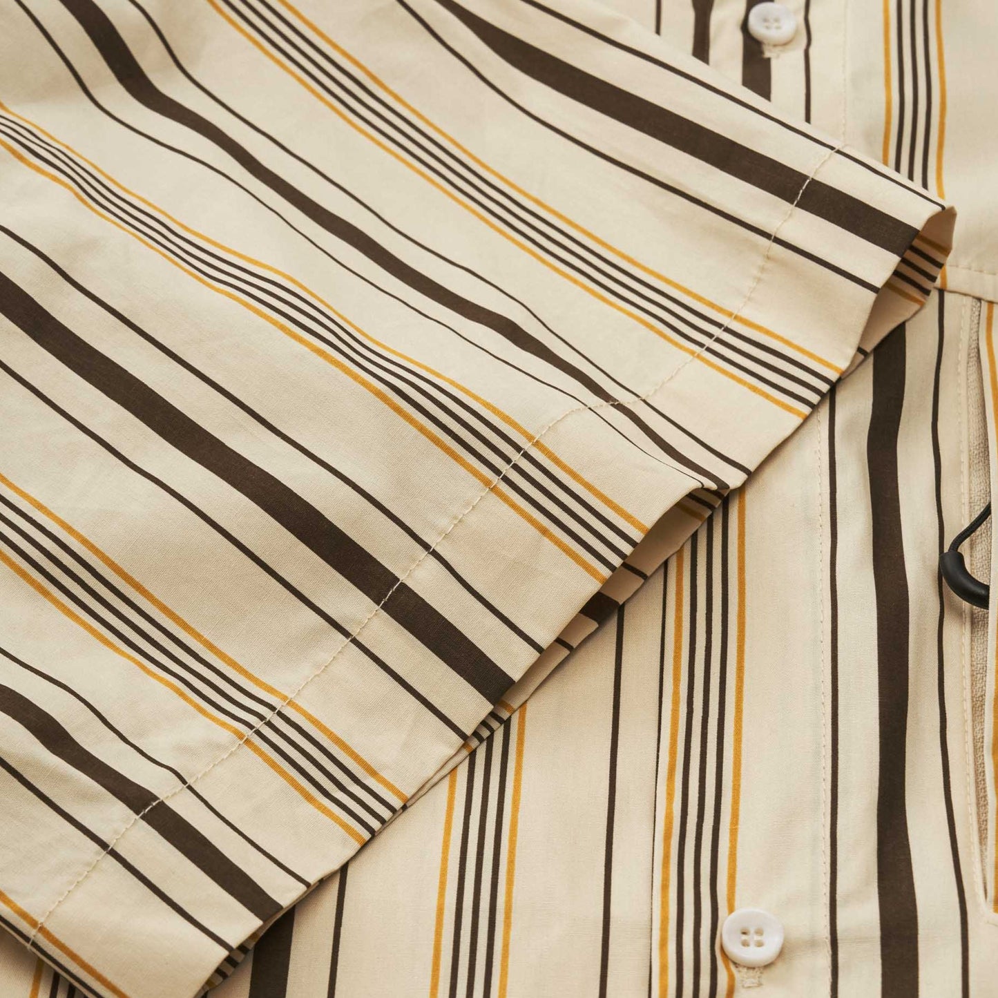 Zip pocket multi-stripe work shirt
