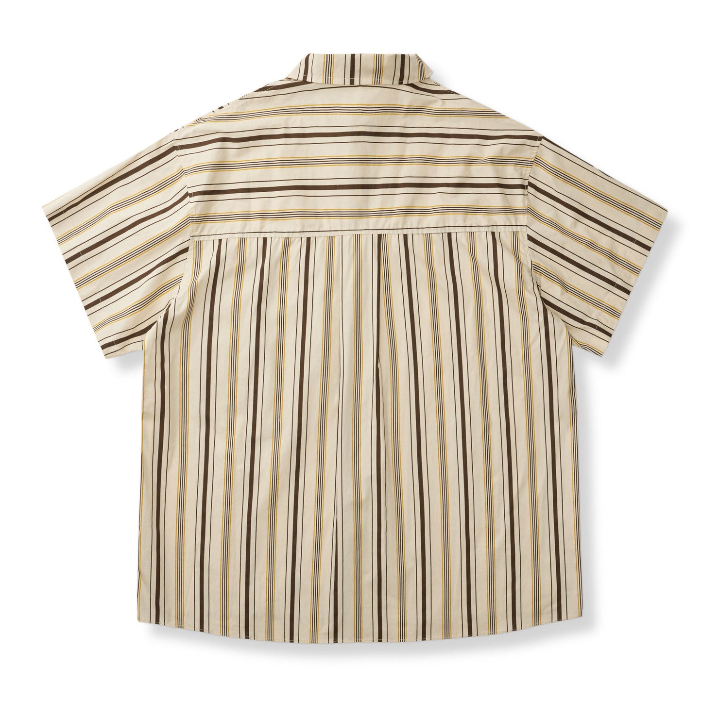 Zip pocket multi-stripe work shirt
