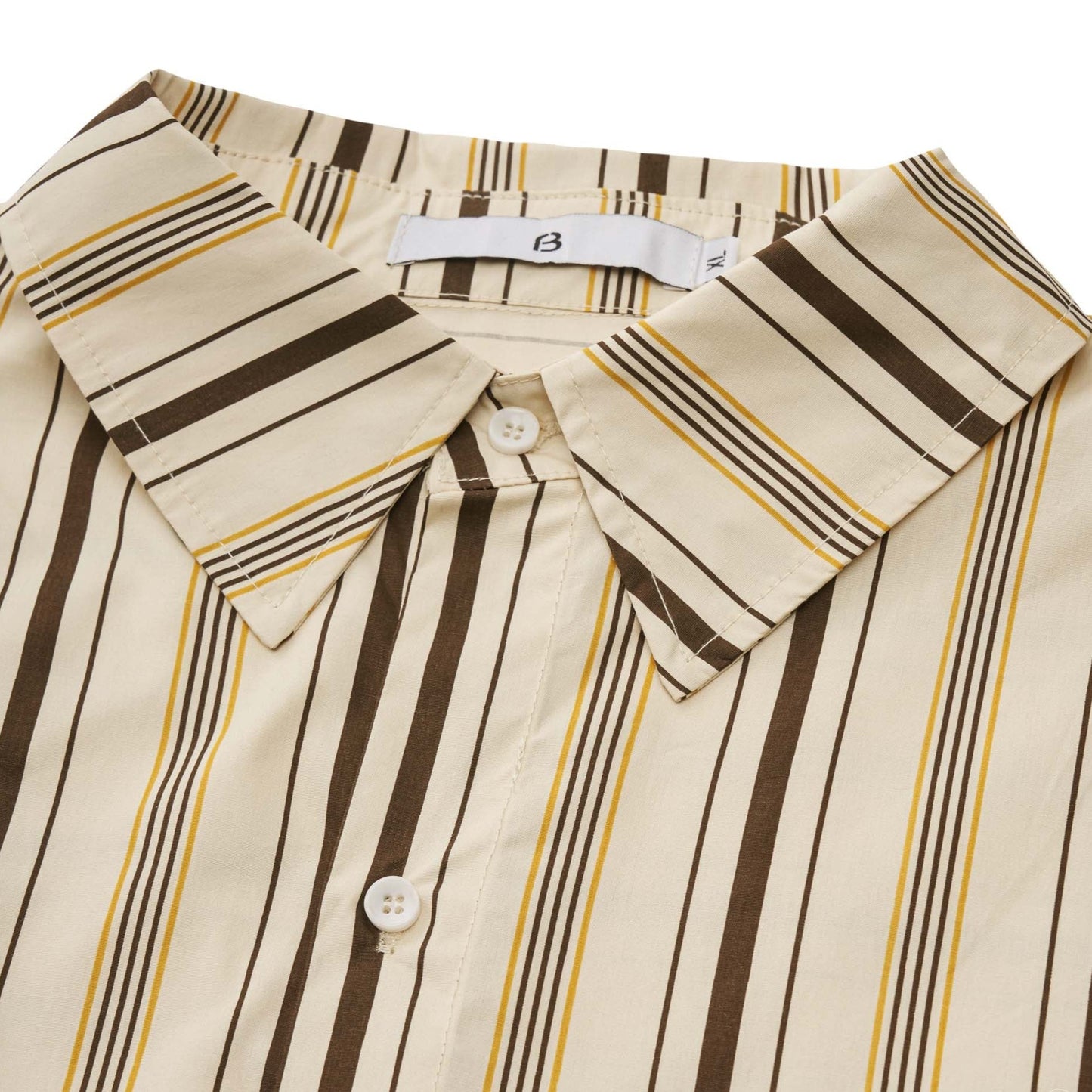 Zip pocket multi-stripe work shirt