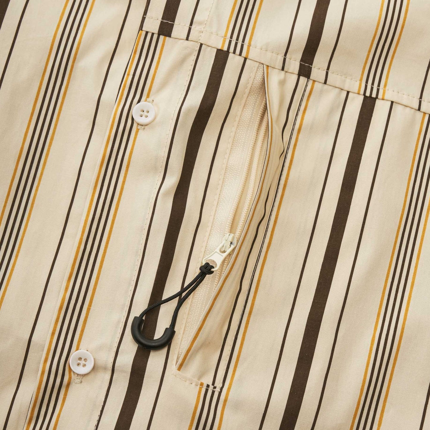 Zip pocket multi-stripe work shirt