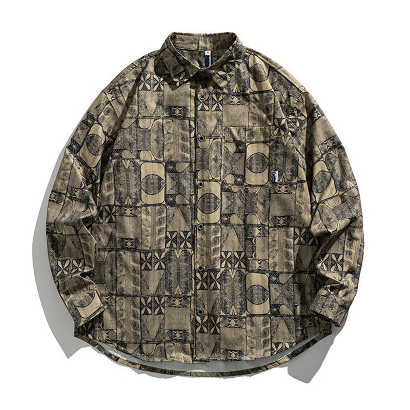 retro plaid cargo shirt