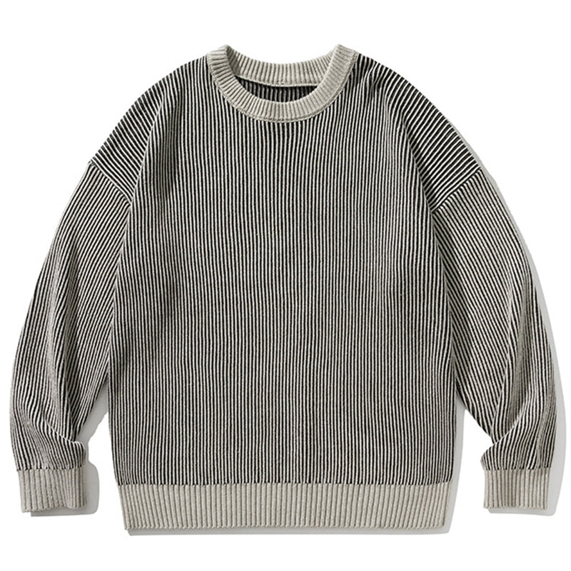700g heavy weight ribbed knit sweater